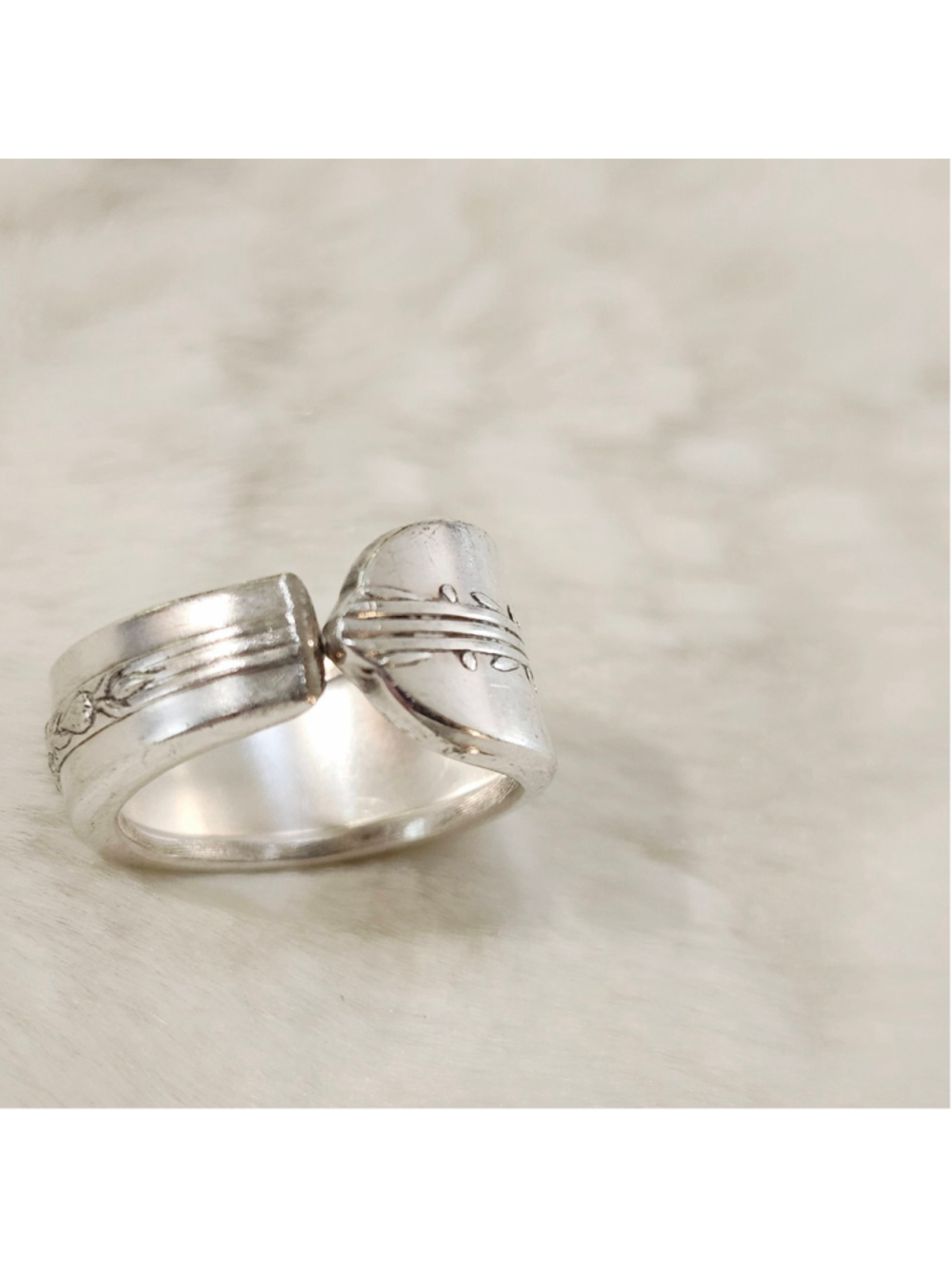 Silverwear Ring Size 7 ONEIDA silverplate ROYAL ROSE - Picture 4 of 5